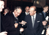 3 July 2003 - Reception at Edinburgh Castle for all four Societies. Bob Reid, Vice Moderator Hamish Milne and HRH Prince Philip